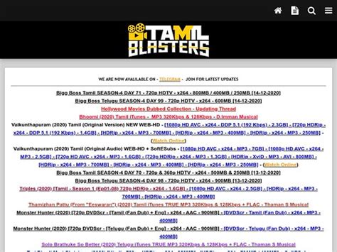 TamilBlasters Proxy – Unblocked Mirror List of TamilBlasters